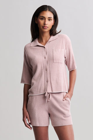 BAREFOOT DREAMS | CCUL CONTRAST SCALLOP SS SHIRT AND SHORT