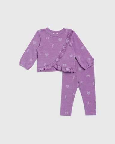 Splendid | Infant Girls Funfetti Ruffle Top Set