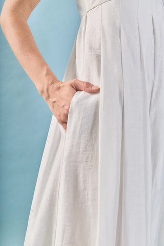 EF | Pearl Seashell Maxi Dress in White