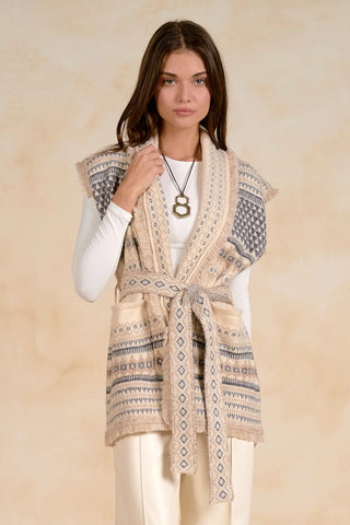 Elan | Echo Sleeveless Cardigan
