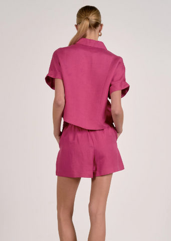 Elan | Shortsleeve Button Up Top