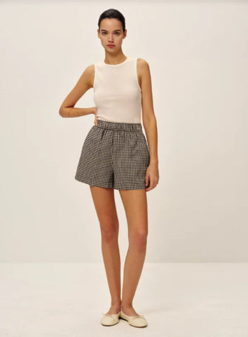Elodie | Black Gingham Birdie Shorts