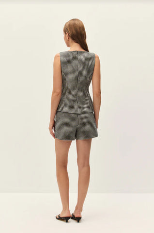 Elodie | Black Gingham Birdie Top