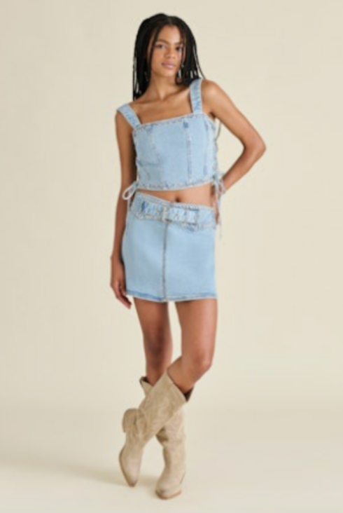 Steve Madden | Alondria Skirt in Hazey Blue