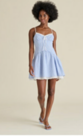 Steve Madden | Miette Dress in Pale Blue Check