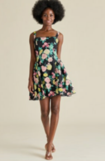 Steve Madden | Olympia Dress in Black Ditsy Floral