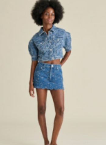 Steve Madden | Serafina in Eyelet Denim in Blue Depths