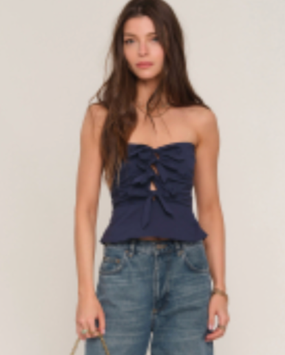 Heartloom | Sumner Top in Indigo
