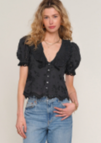 Heartloom | Zelda Top in Black