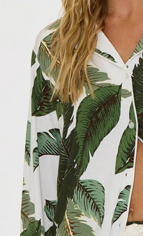 Beach Riot | Livy Top/Connie Pant Set Banana Palms