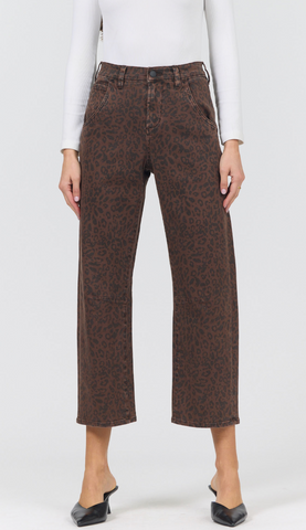 Dear John | Lasso Jean in Brown Leopard