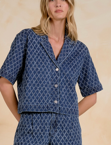 Elan | S/S Button Down Top