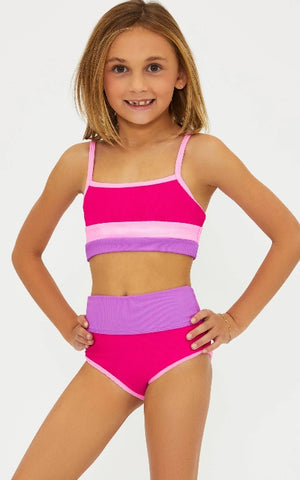 Beach Riot | Little Eva & Emmy 2 pc. | Raspberry Color Block Beach Riot | Little Eva & Emmy 2 pc. | Raspberry Color Block