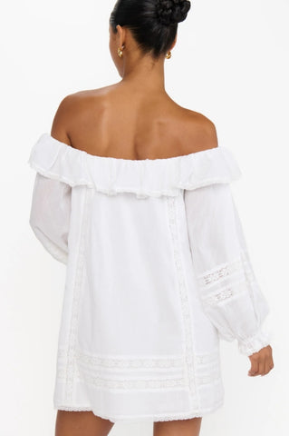 Show Me Your Mumu | Meadow Mini Dress in Cream Voile Trim