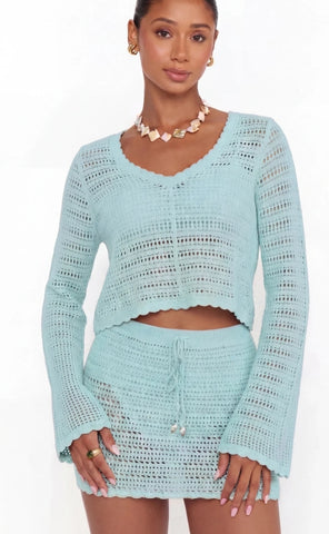 Show Me Your Mumu | Offshore Skirt in Jelly Mint Crochet