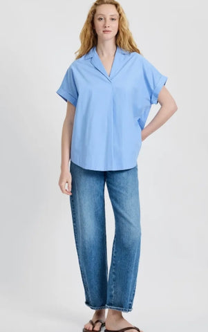 FC | Cotton Poplin Popover Top