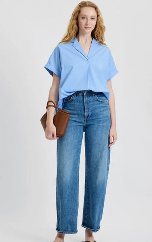 FC | Cotton Poplin Popover Top