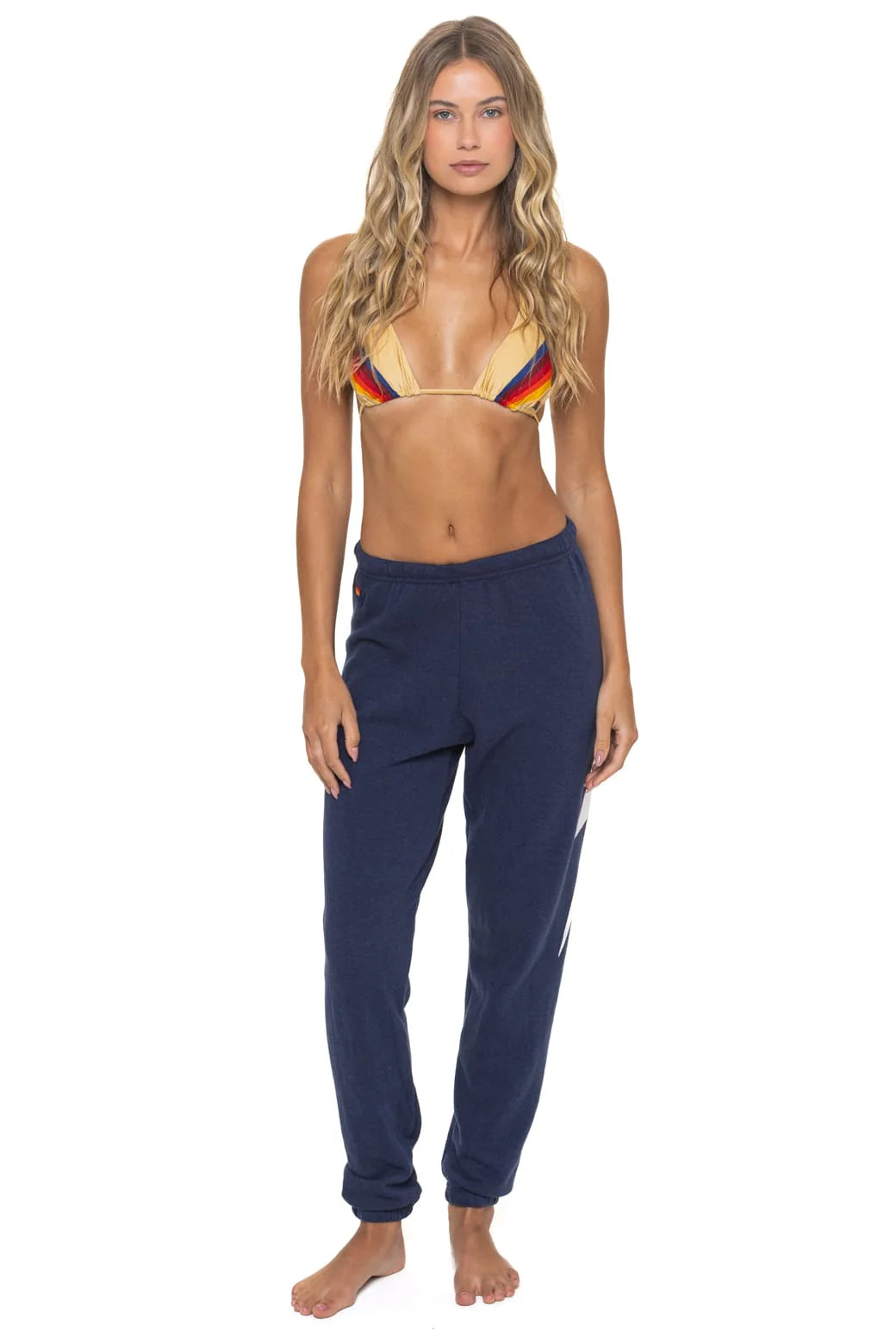 Aviator Nation | Sweatpant Bolt Stitch in Navy/White