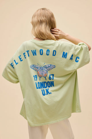 Daydreamer | Fleetwood Mac 1967 Butterfly OS Tee in Seafoam Green