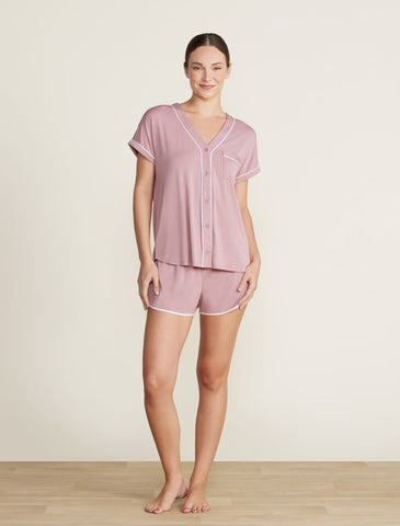 BAREFOOT DREAMS | MC SOFT JERSEY PIPED PJ SET