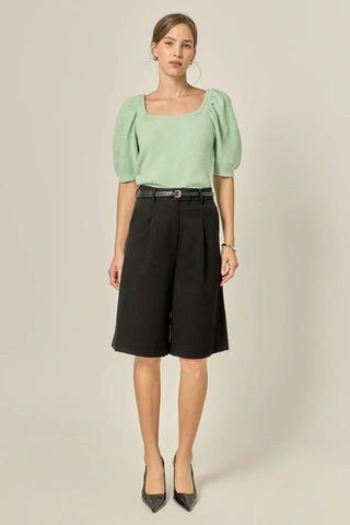 English Factory | Short Puff Sleeve Sweater