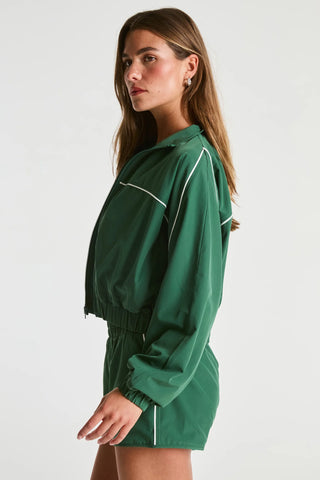 Tennis Windbreaker in Turf/White