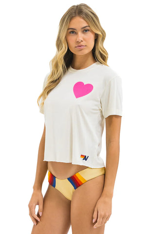 Aviator Nation | Heart Print Boyfriend Tee