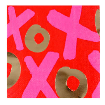 *XOXO SQUARE BEVERAGE NAPKIN