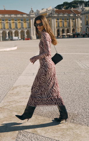 Z Supply | Sevilla Zebra Mesh Midi Dress