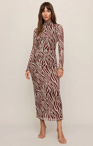 Z Supply | Sevilla Zebra Mesh Midi Dress