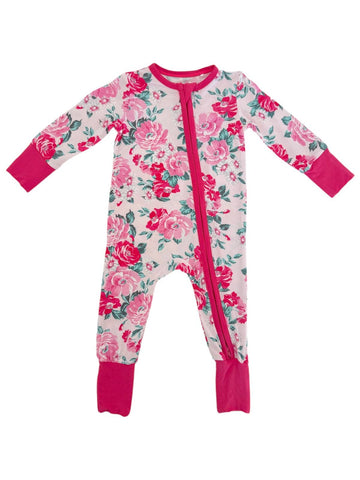 2-Way Zip Romper, Pink Splendor