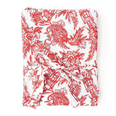 Nutcracker Toile Cotton Kitchen Apron