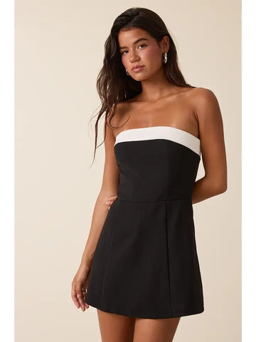 Strapless Colorblock Mini
