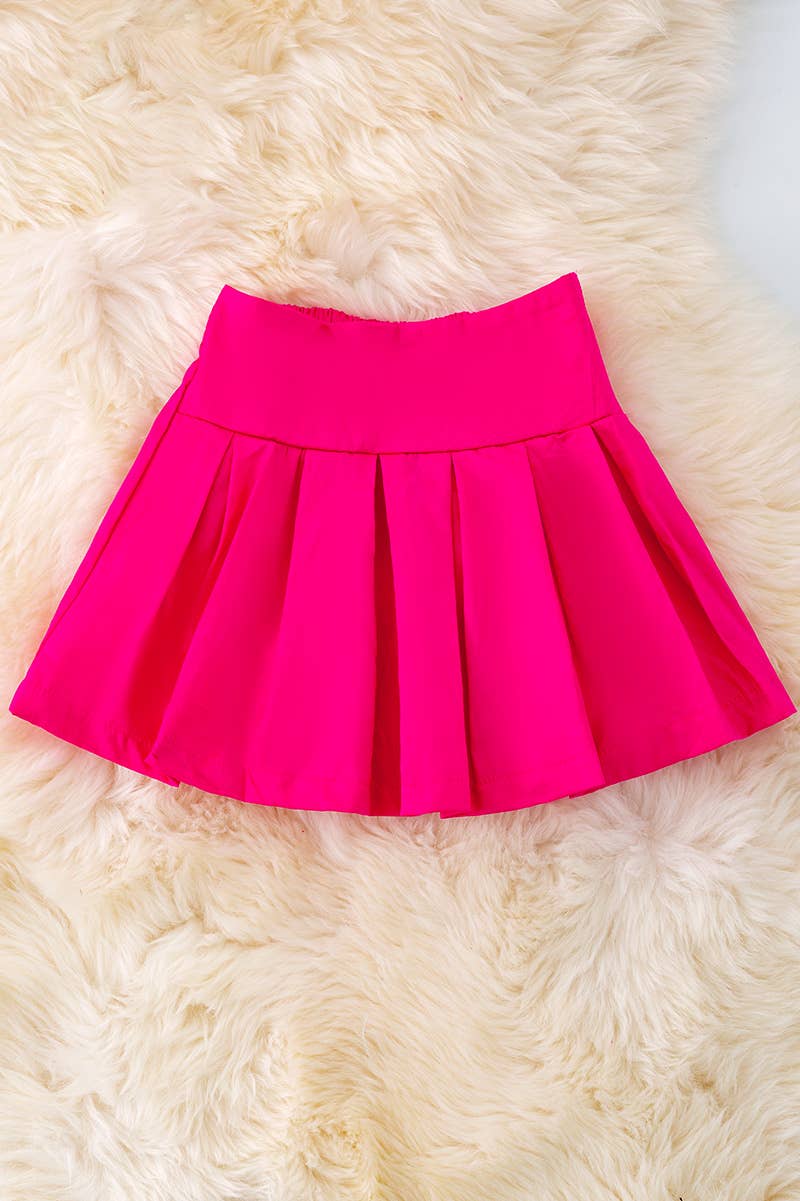 Pleated Skirt | Hot Pink