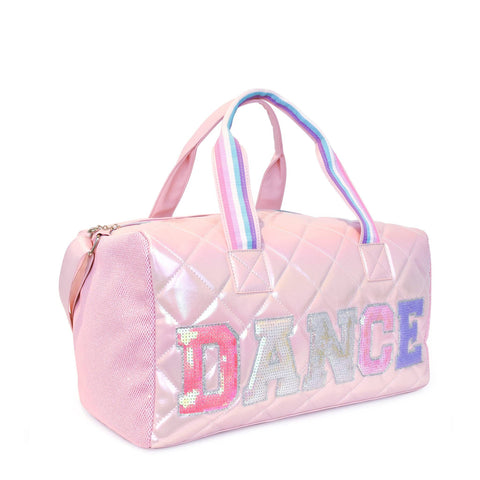 'Dance' Metallic Quilted Large Duffle