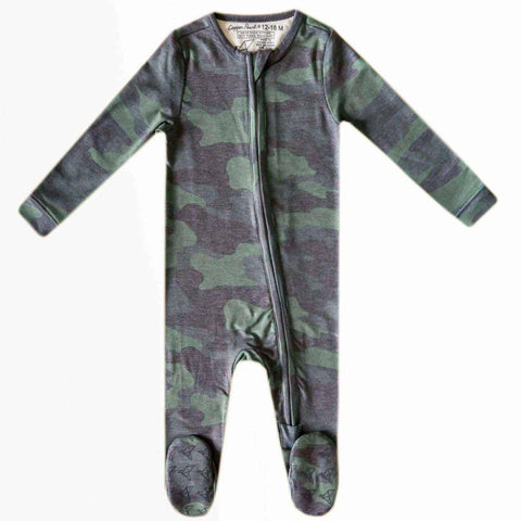 Zip-Up Footie Pajama - Hunter