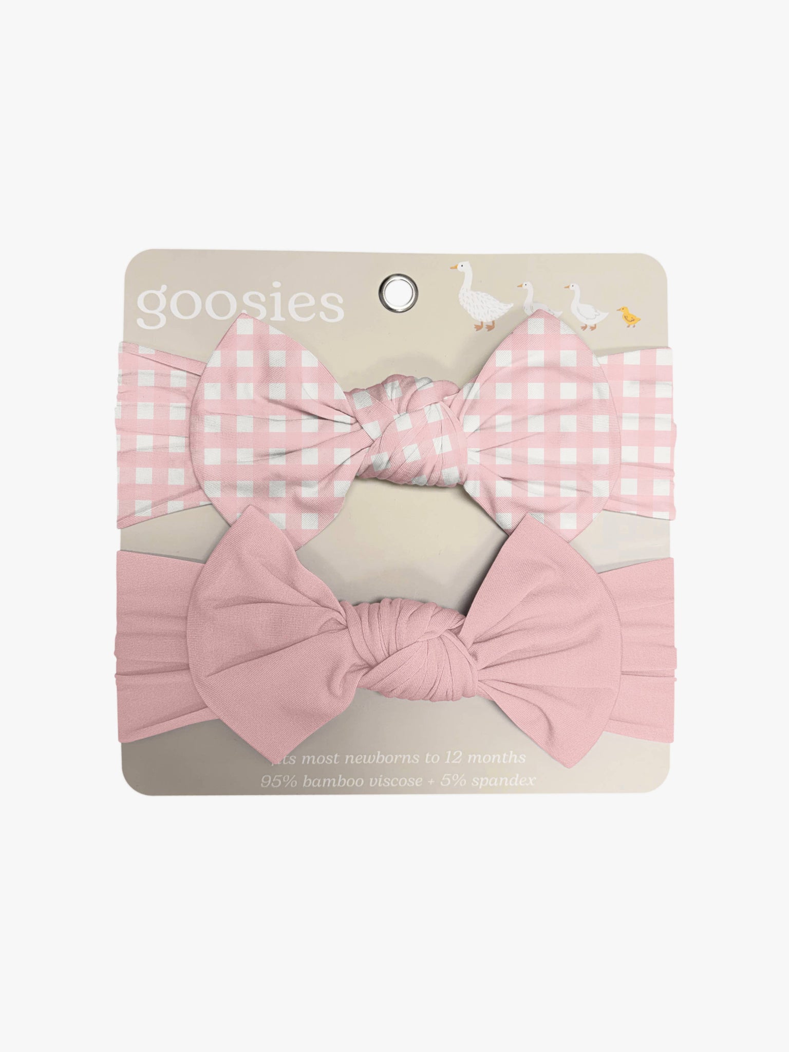 Pink Gingham (Spring/Easter) Headband Set 