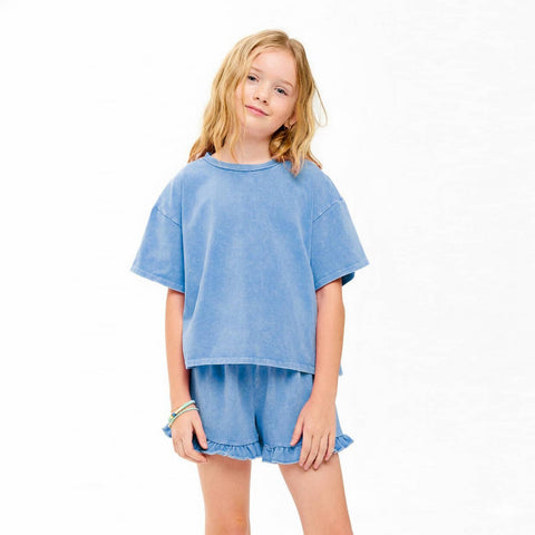 Mineral Washed Top & Shorts Set