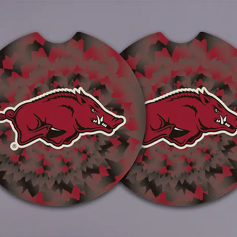 Arkansas Tie Dye Car Coasters