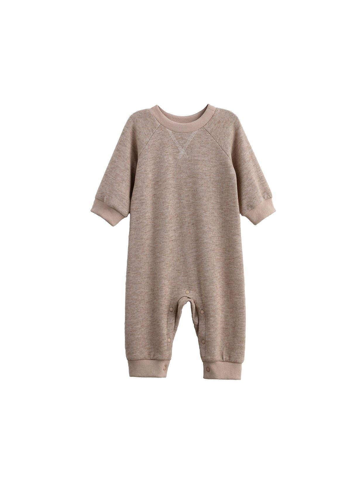 Levi Long Sleeve Ribbed Knit Straight Leg Romper