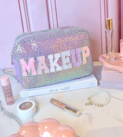 'Makeup' Glittered Sequin Pouch