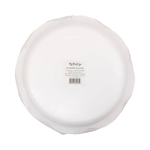 PLPL1586 - Round Candy Cane Paper Plate