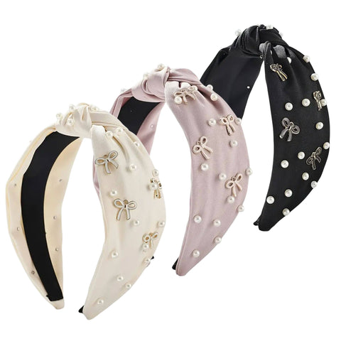 Knot Headband Pearl  Holiday