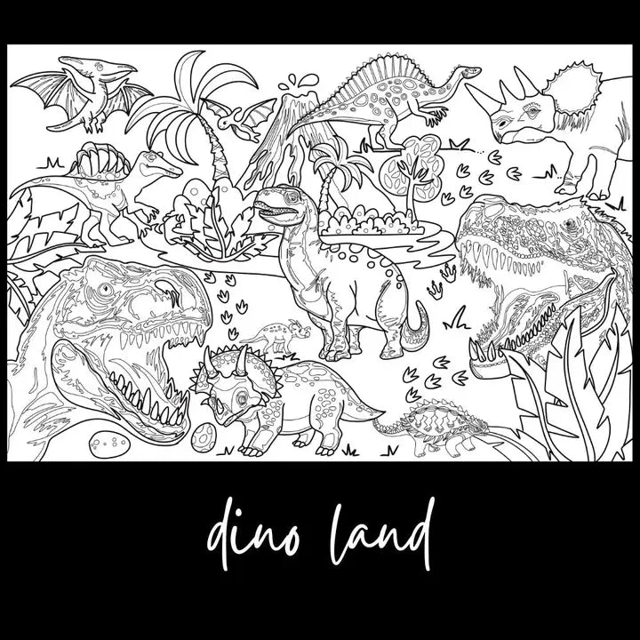 Tons of Hues | Dino Land Giant Coloring Page