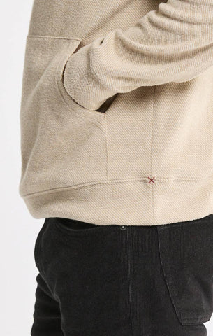 Knit Flannel Pullover Hoodie