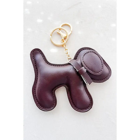Faux Leather Dog Charm