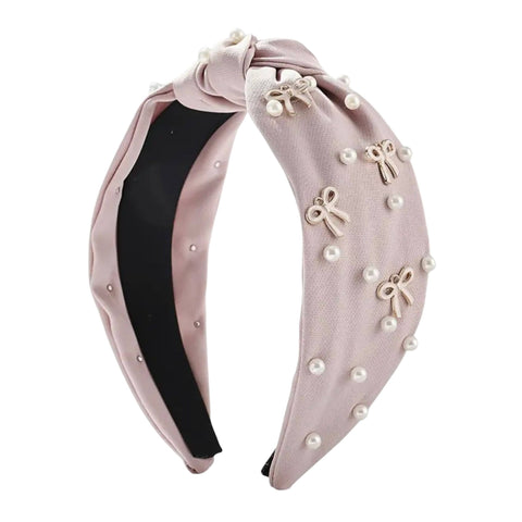 Knot Headband Pearl  Holiday