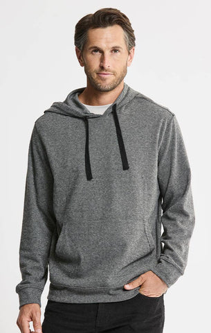 Knit Flannel Pullover Hoodie