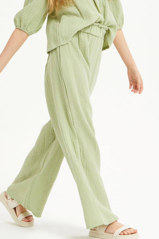 Good Girl |Wide Legs Cotton Gauze Pants