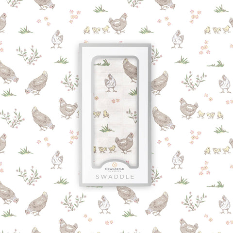 NC | Farm Chickens Bamboo Swaddle